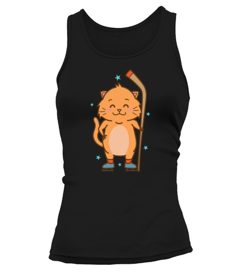 Cat loves Ice Hockey Sport Hobby Pet Tank top Woman