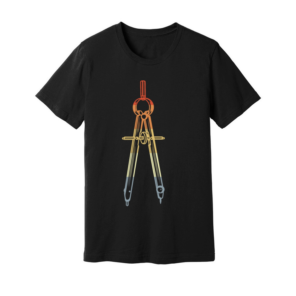 Vintage Architecture Compass Sketch Unisex Jersey Tee