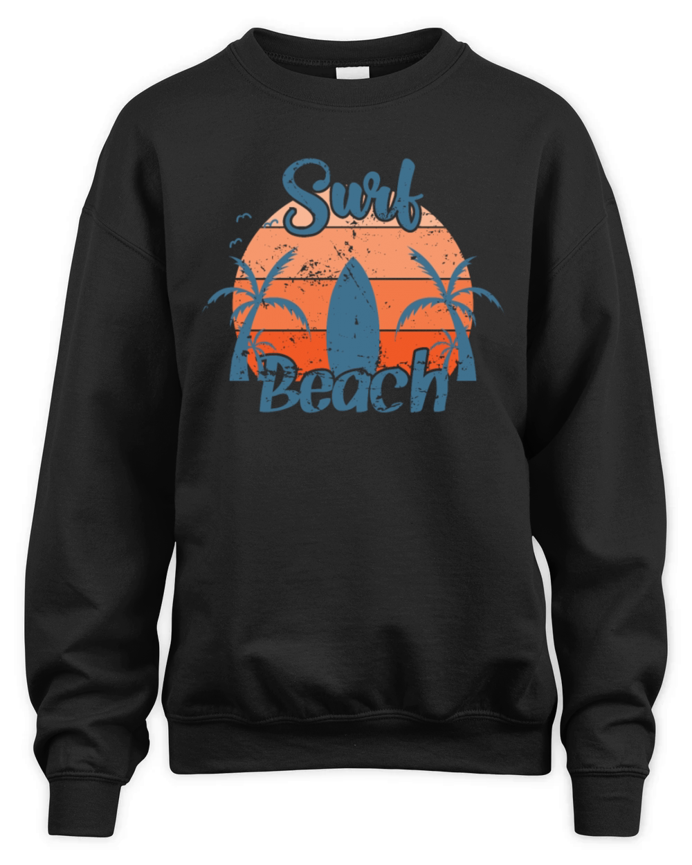 Surf Beach Surfing Water Sports Wind Unisex Premium Crewneck Sweatshirt
