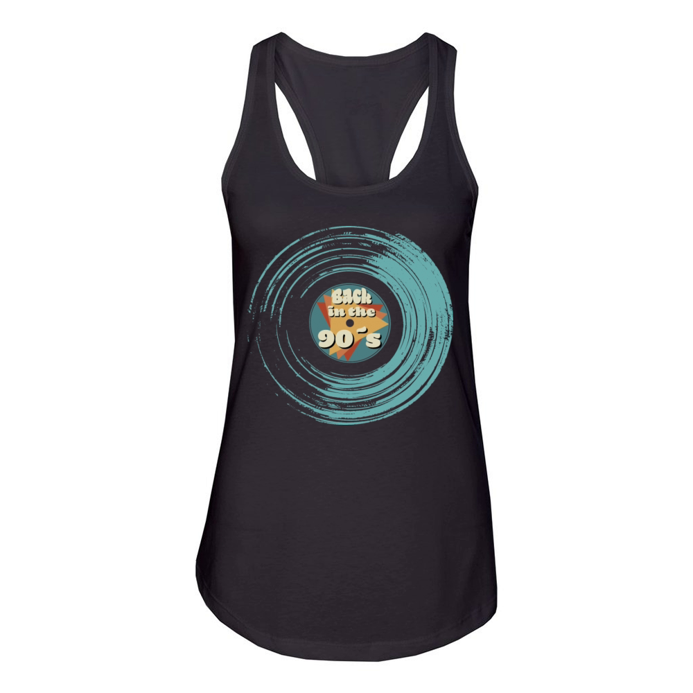 Back To The 90s Vinyl Record Women's Racerback Tank