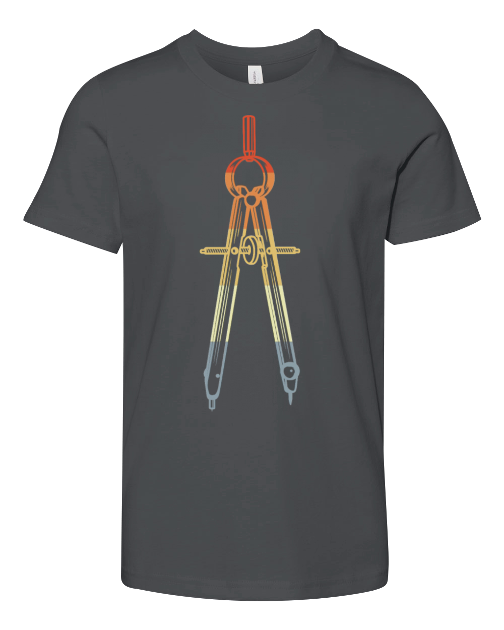 Vintage Architecture Compass Sketch Youth Unisex Jersey Tee
