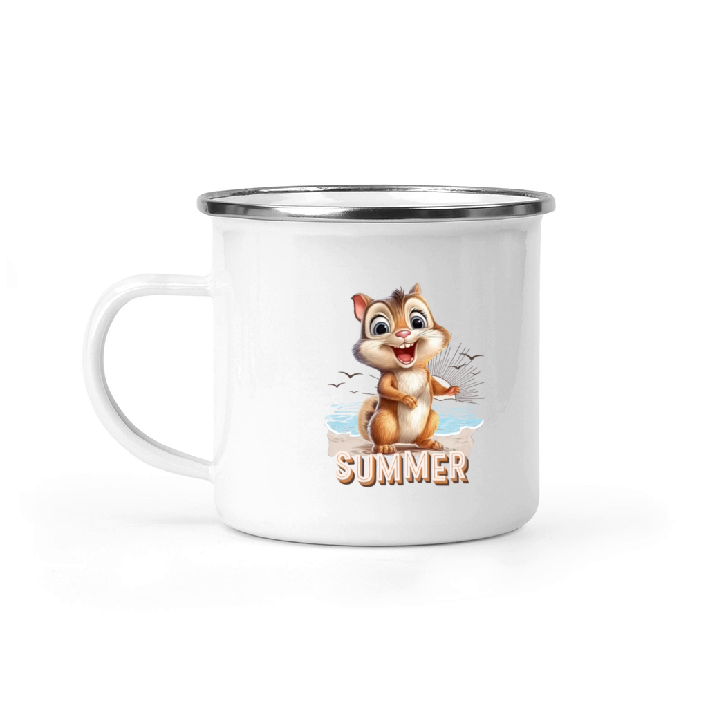 Hello Summer with style and enthusiasm Camping Mug