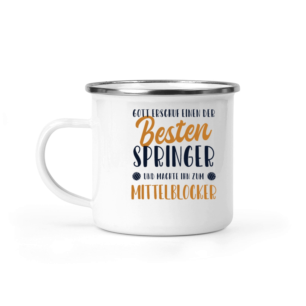 Mittelblocker Bester Springer Team Player Coach Camping Mug