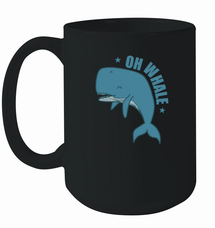 Oh Whale big Whale in Water Ceramic Mug