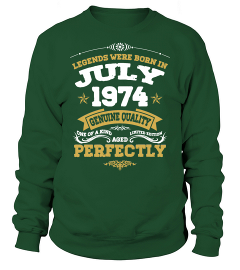 Vintage Aged To Perfection July 1974 Sweatshirt Unisex