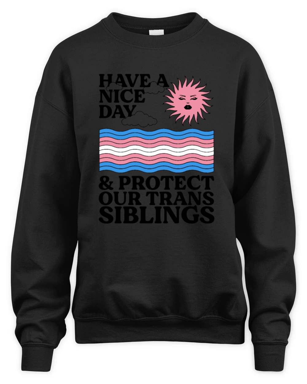Have A Nice Day And Protect Our Trans Siblings Unisex Premium Crewneck Sweatshirt
