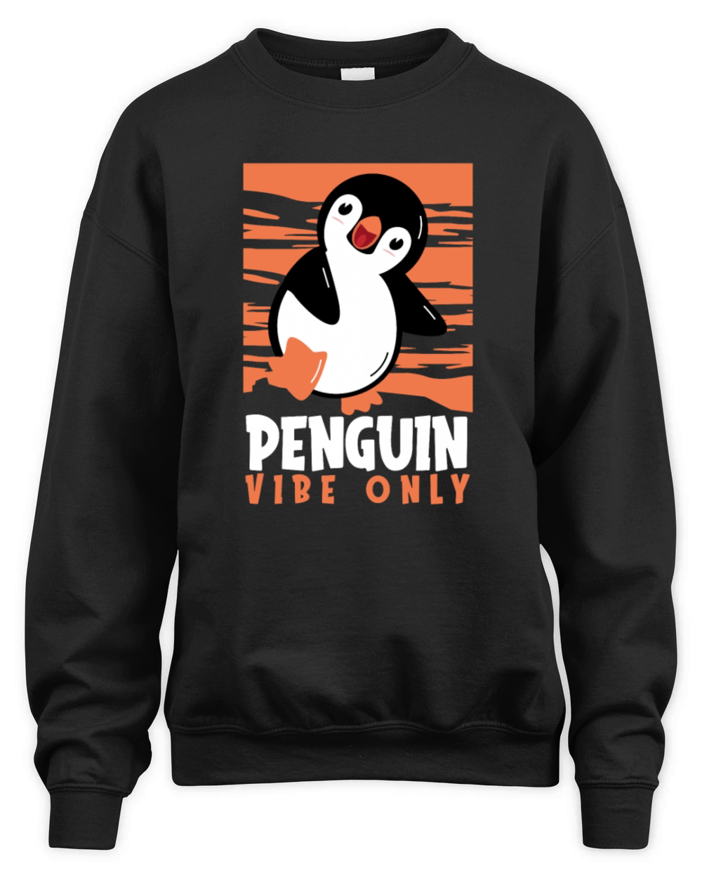 Penguin Vibe Only Emperor Sea Bird King Penguin Unisex Premium Crewneck Sweatshirt