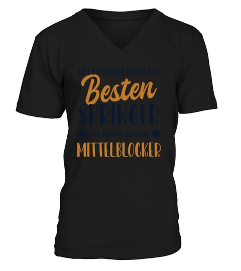 Mittelblocker Bester Springer Team Player Coach V-Neck T-shirt
