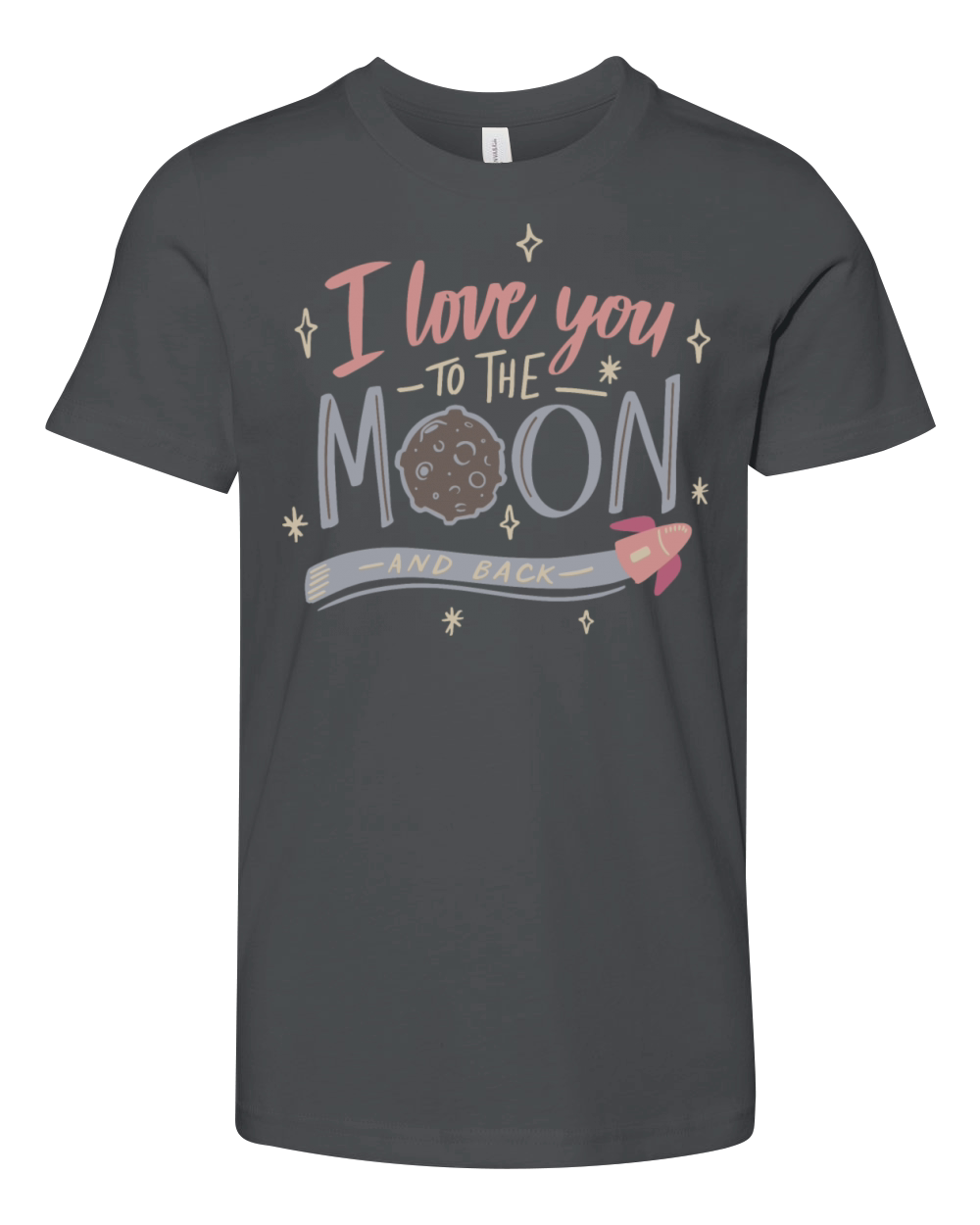 i love you to the moon and back Youth Unisex Jersey Tee