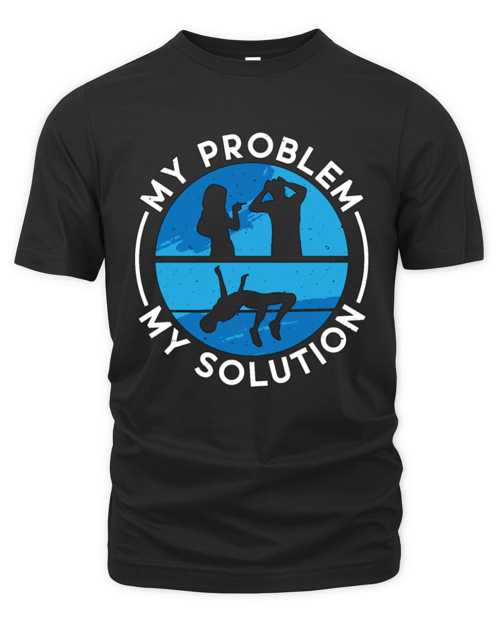 High Jumper My Problem My Solution Pictogram Dad Organic Unisex T-shirt