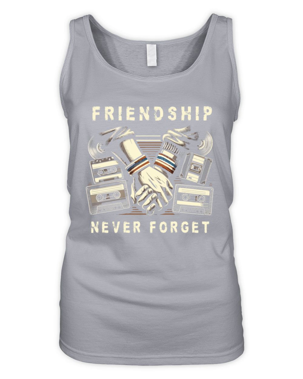 Friendship Never Forget Old School Nostalgia Tape Organic Women's Tank Top