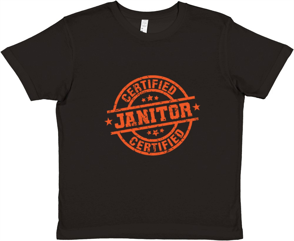 Certified Janitor Profession Work Premium Kids Crewneck T-shirt