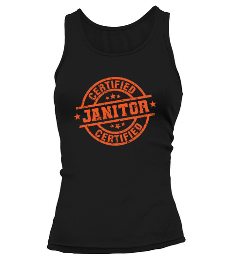 Certified Janitor Profession Work Tank top Woman