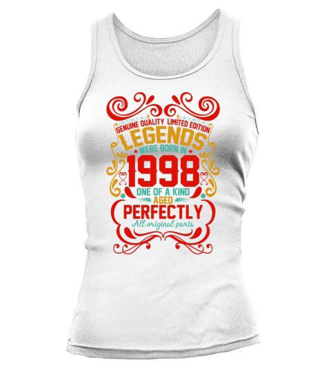 Vintage Authentic 1998 Birthday Gifts idea Tank top Woman