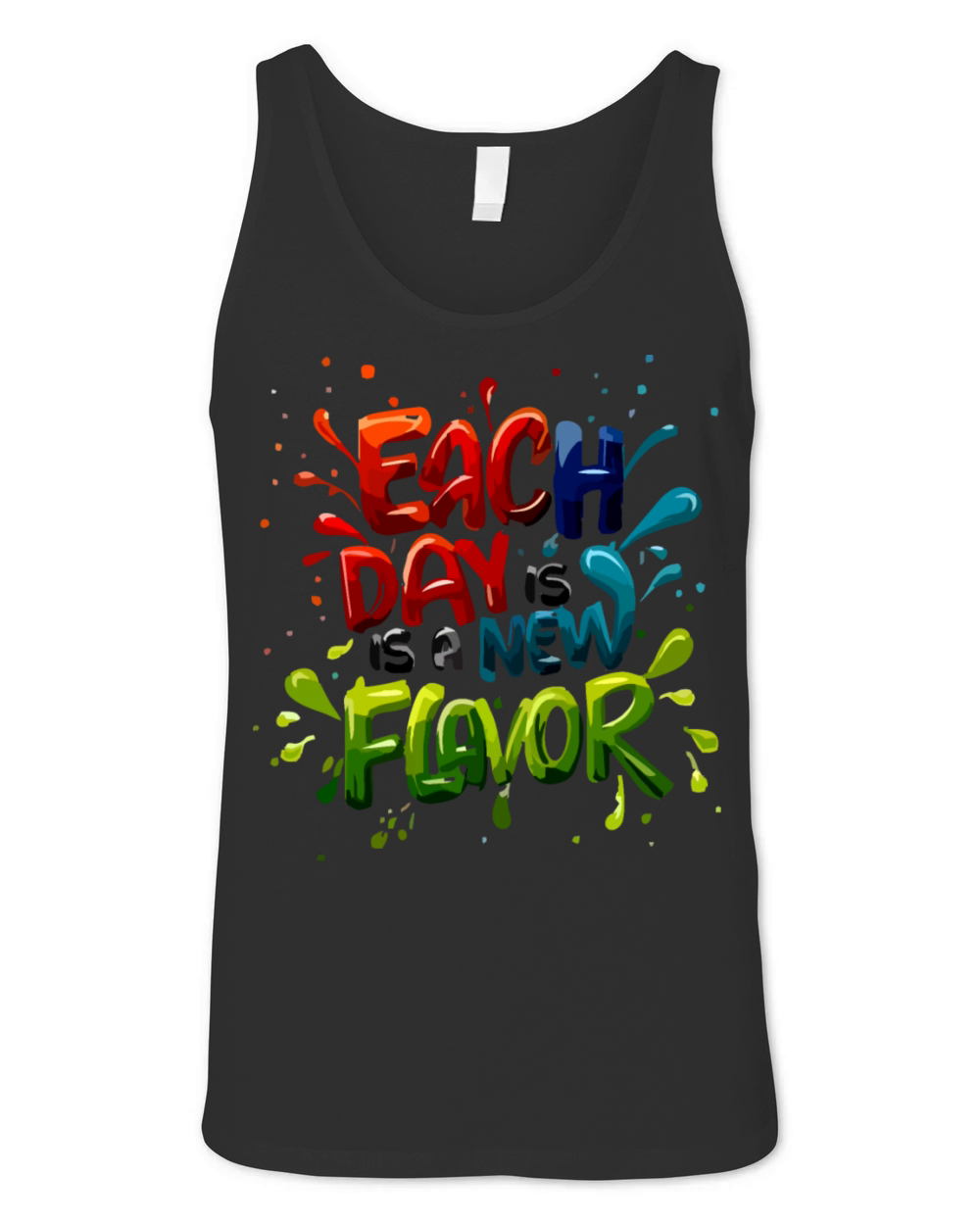 EACH DAY IS A NEW FLAVOR Unisex Jersey Tank