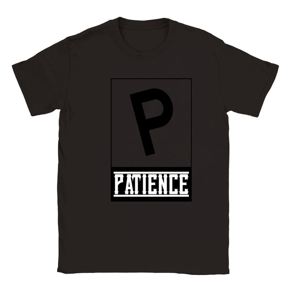 patience sign design Classic Kids Crewneck T-shirt