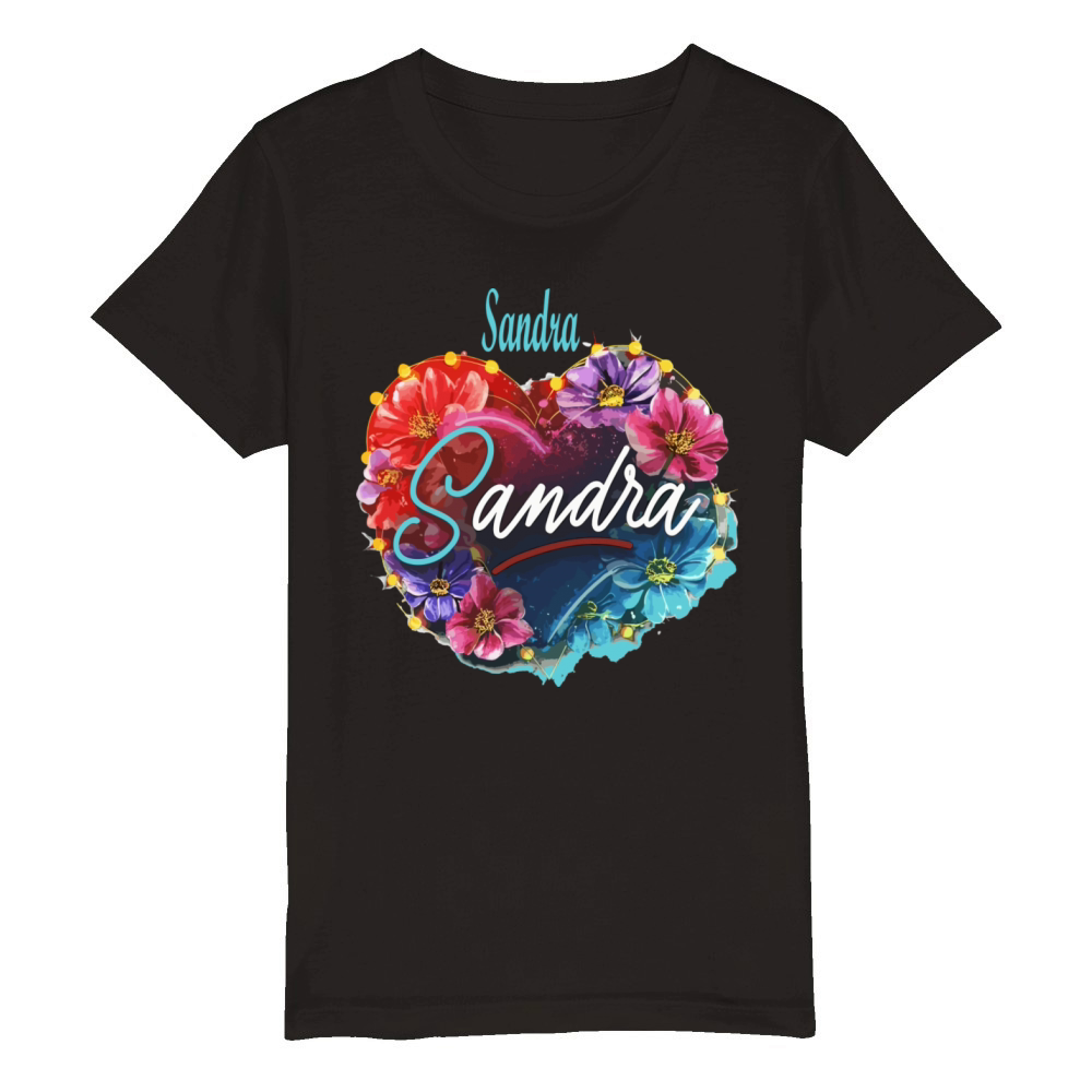 Sandra fonts design Organic Kids Crewneck T-shirt