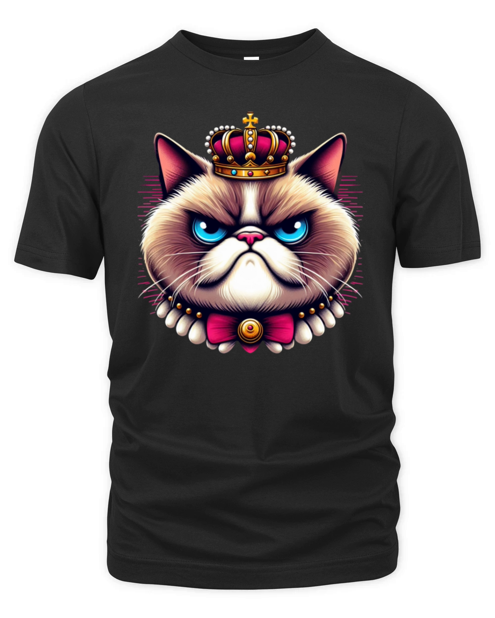 Grumpy Face Funny Cat Graphic for Men Women Boys Organic Unisex T-shirt