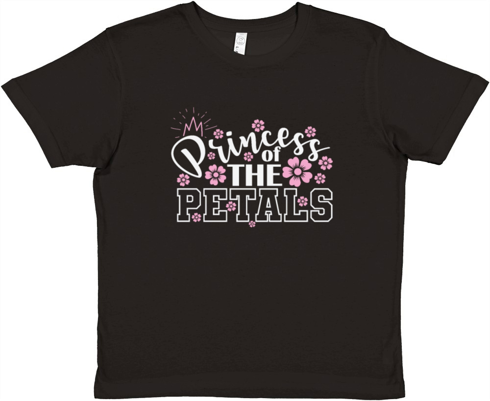 Princess of the Petals Flowers Girl Premium Kids Crewneck T-shirt