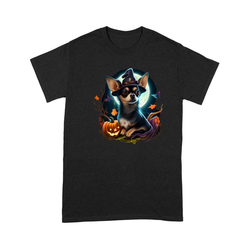 Chihuahua Halloween Costume - Scary Pumpkin Witch Premium T-shirt