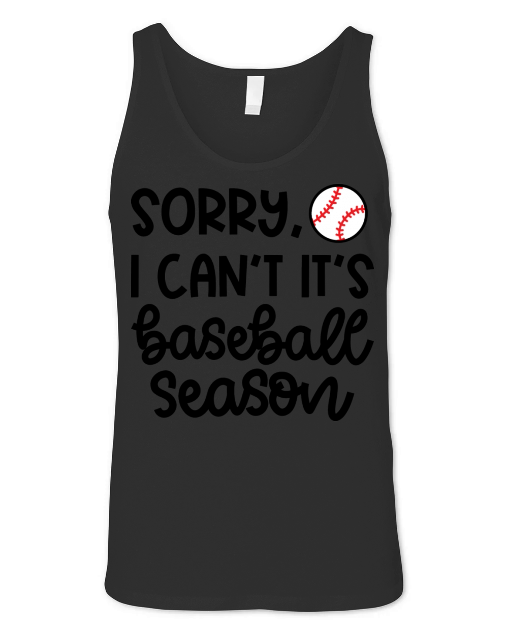 Sorry I Can t It s Baseball Season Baseball Player Unisex Jersey Tank