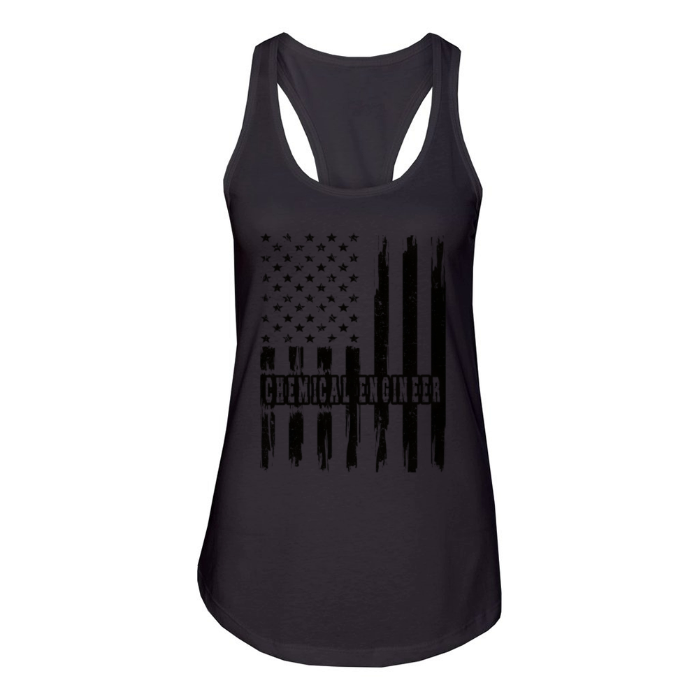 Chemical Engineer Us Flag Chemical Engineers Women's Racerback Tank