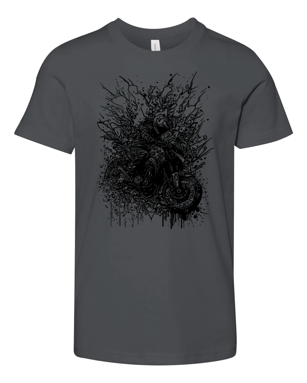 Motorcycle Splash Rider Style Off-road Ride Youth Unisex Jersey Tee
