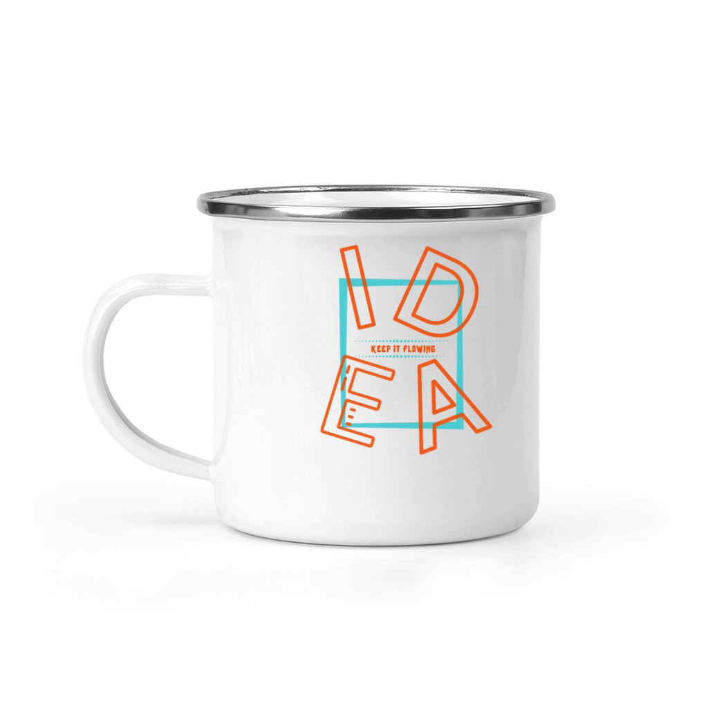 "Idea" Keep it Flowing Oversized Text Design Camping Mug
