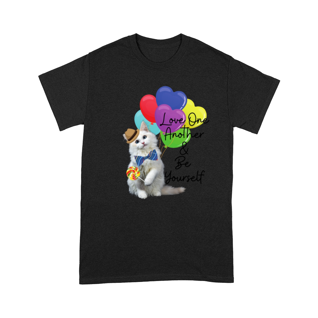 Love One Another Be Yourself Cat Feline Cute Comfort T-shirt