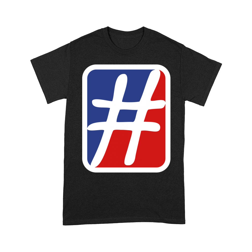 Red Blue Hashtag Comfort T-shirt