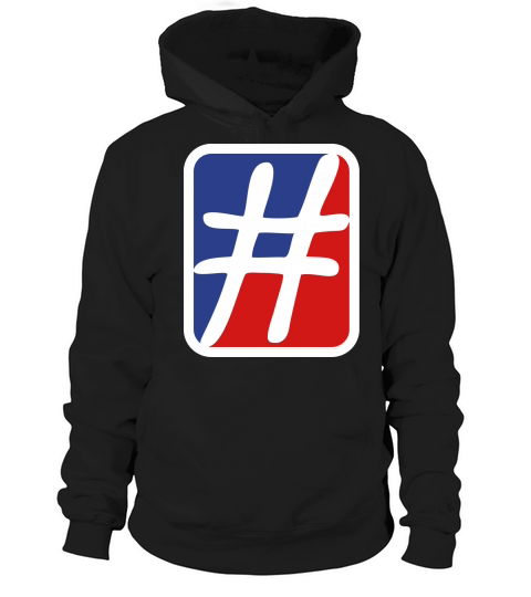 Red Blue Hashtag Hoodie Unisex