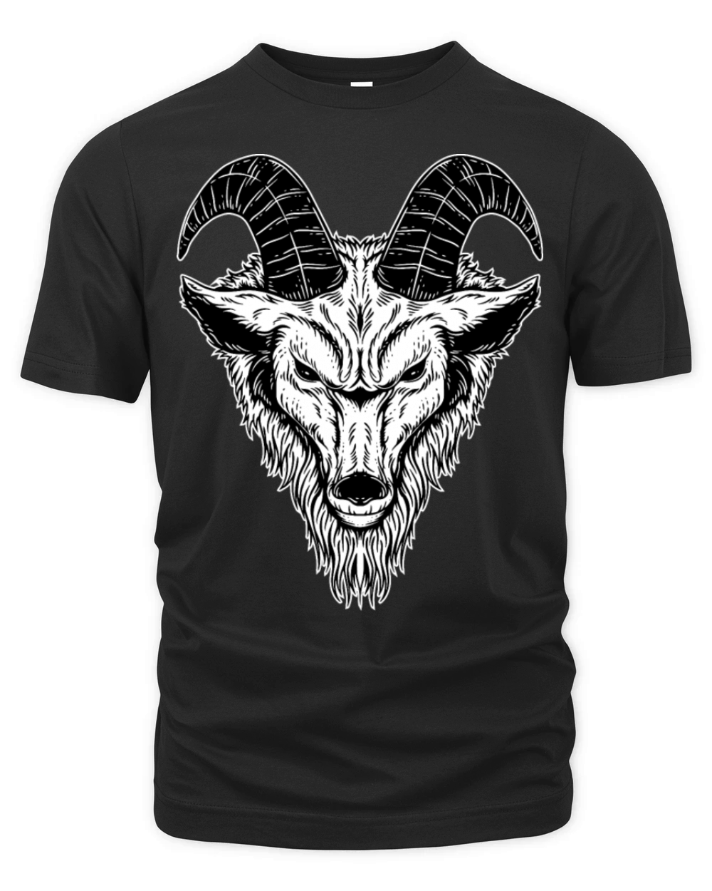 Baphomet Goat Sharp Horn Head Organic Unisex T-shirt