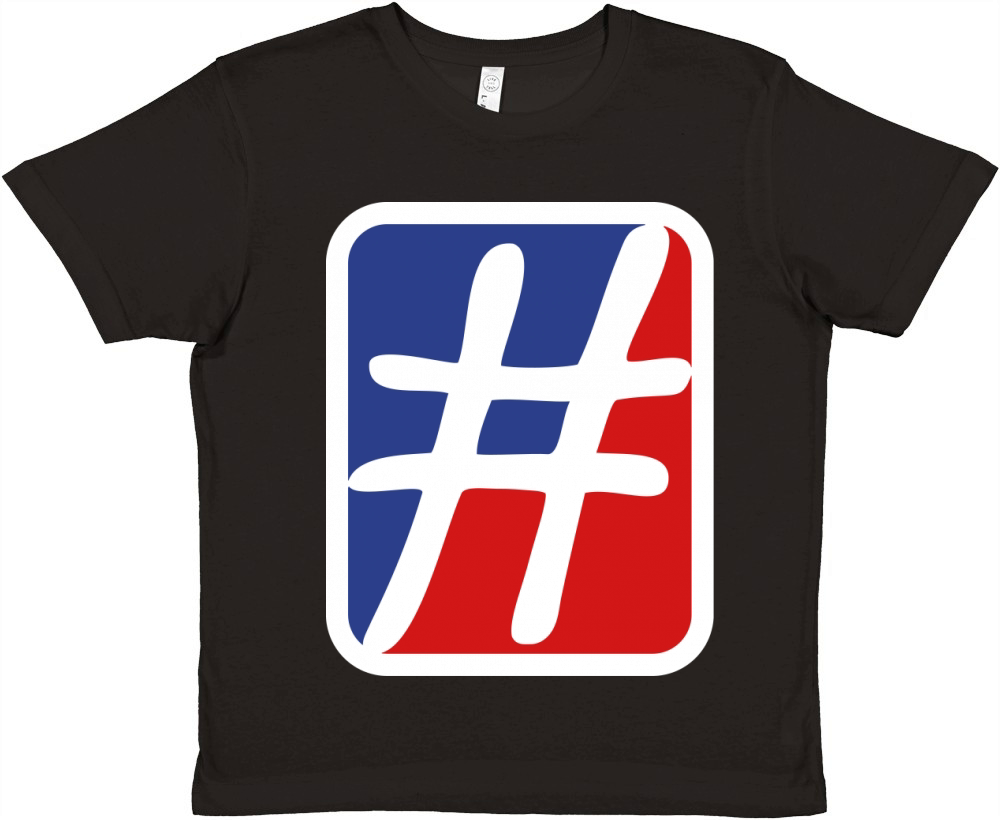 Red Blue Hashtag Premium Kids Crewneck T-shirt