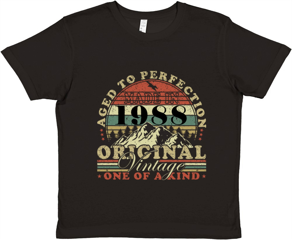 Vintage 1988 born retro birthday Premium Kids Crewneck T-shirt