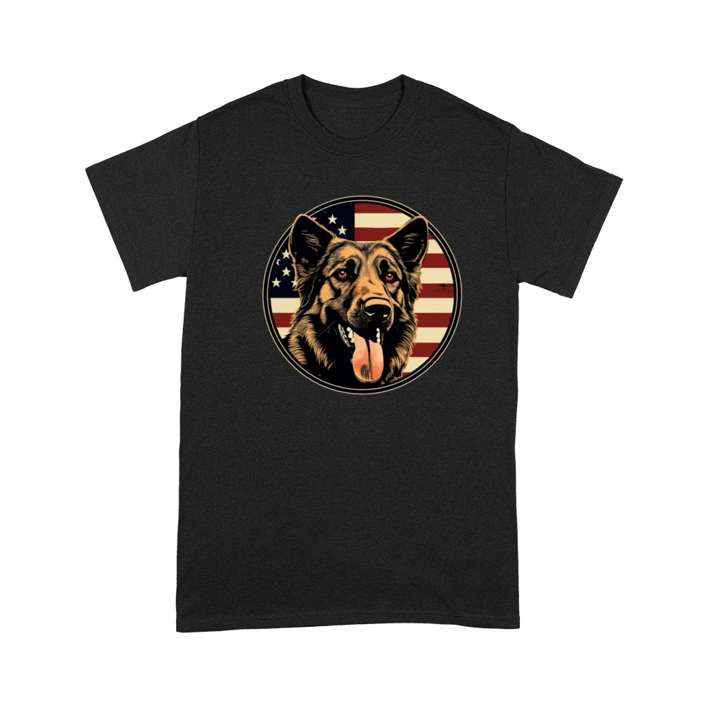German Shepherd Funny Dog Vintage Retro American Premium T-shirt