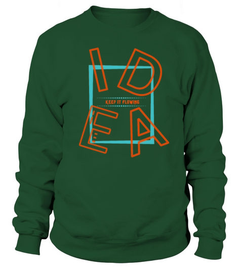 "Idea" Keep it Flowing Oversized Text Design Sweatshirt Unisex