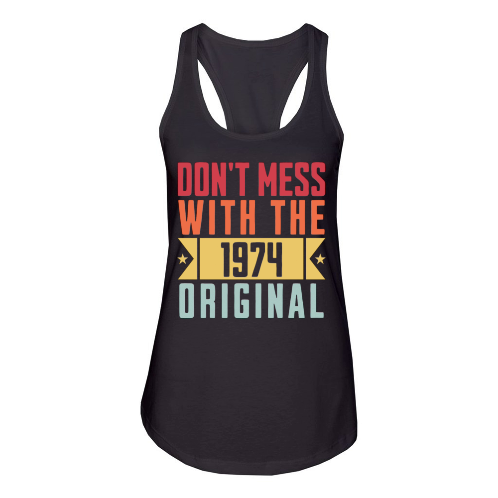 1974 Original Birthday gift Women's Racerback Tank