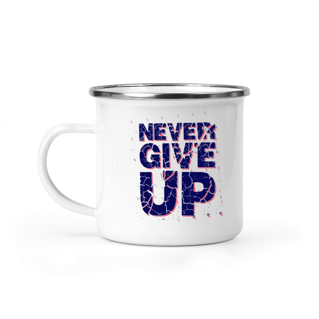 Pngtree never give up quote design 6022221 Camping Mug