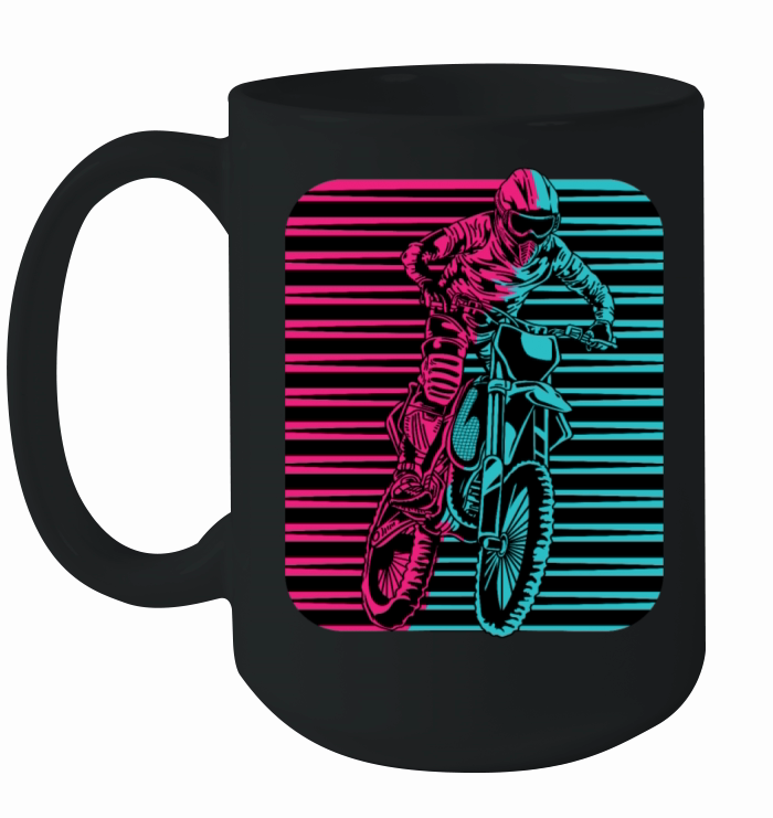Motorcross Sunset Motorcyclist Gift Ceramic Mug