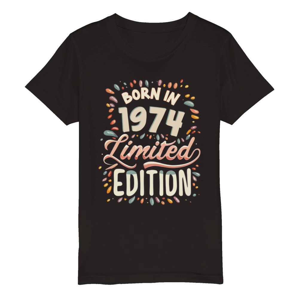 Vintage 1974 Limited Organic Kids Crewneck T-shirt