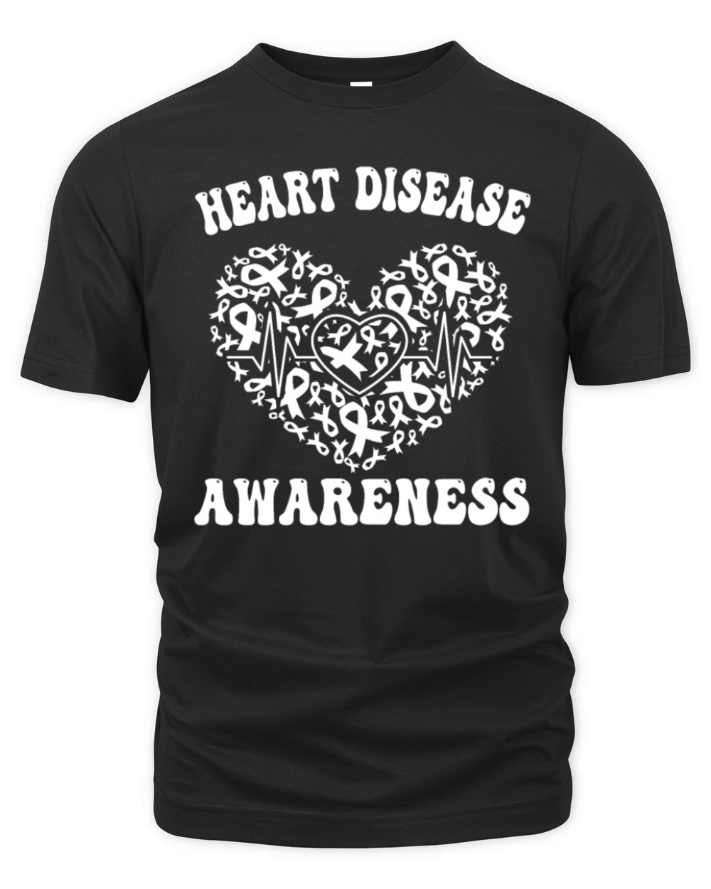 Heart Disease Awareness Heart In February Wear Red Organic Unisex T-shirt