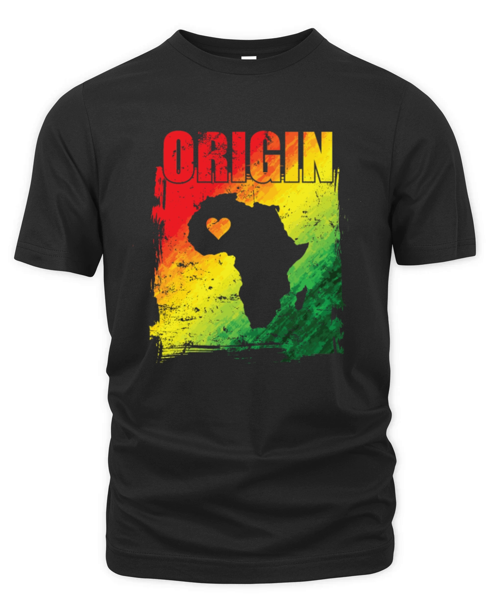 Origin Map Africa Heart Continent Africa Organic Unisex T-shirt