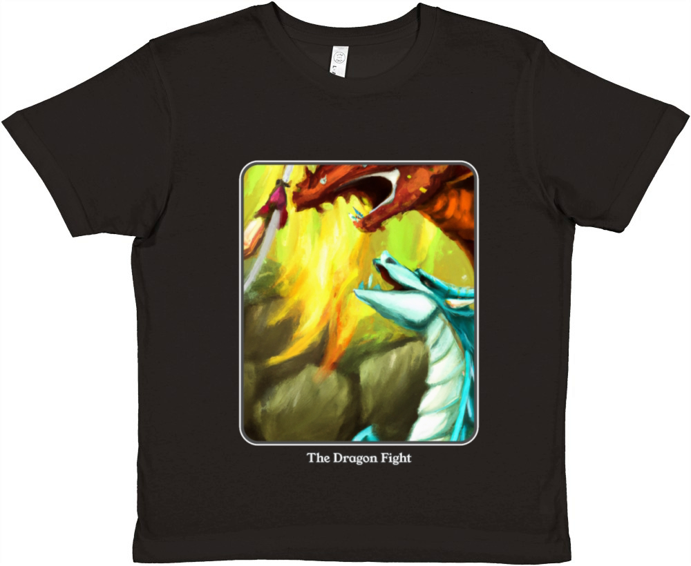 Dragon Fury Night Battle Premium Kids Crewneck T-shirt