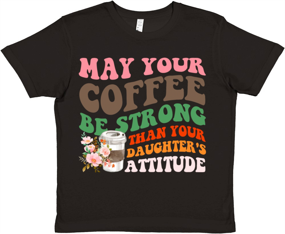 May Your Coffee Strong Chicken Coffee Premium Kids Crewneck T-shirt