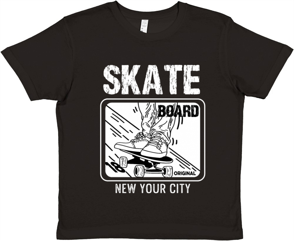 New York City Skateboarder Gift Premium Kids Crewneck T-shirt