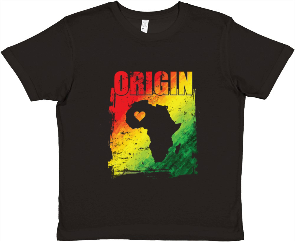 Origin Map Africa Heart Continent Africa Premium Kids Crewneck T-shirt