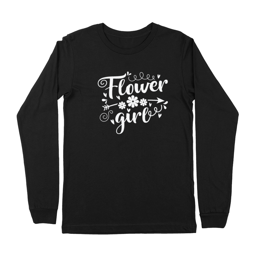 Flower Girl wedding Child Scatter Basket Premium Long Sleeve