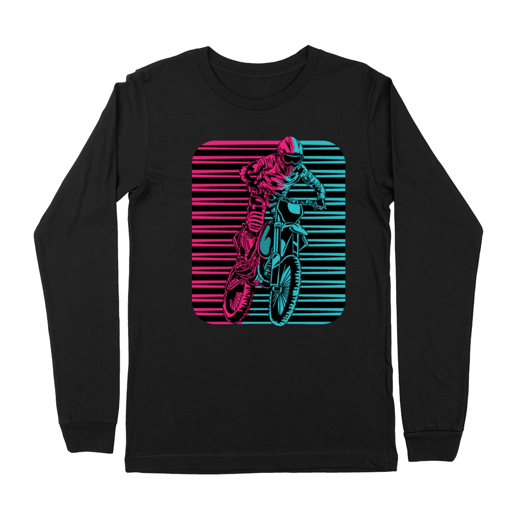 Motorcross Sunset Motorcyclist Gift Premium Long Sleeve
