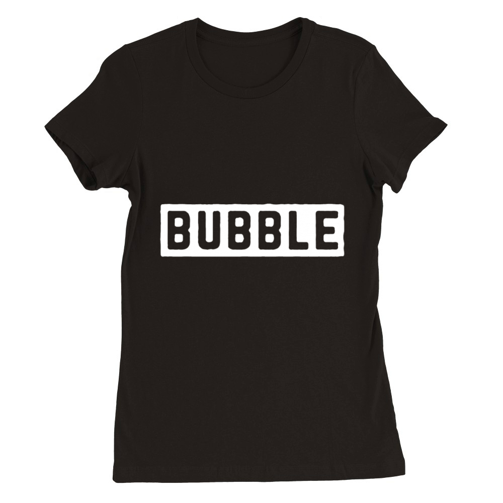 Bubble Lettering Premium Womens Crewneck T-shirt