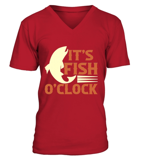 Its Fish Oclock V-Neck T-shirt